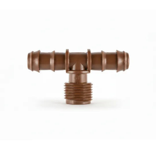 Conexión en T de ø16 con rosca macho de 1/2